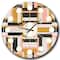 Designart 'Abstract Retro Geometric Ix Mid-Century Modern Wall Clock